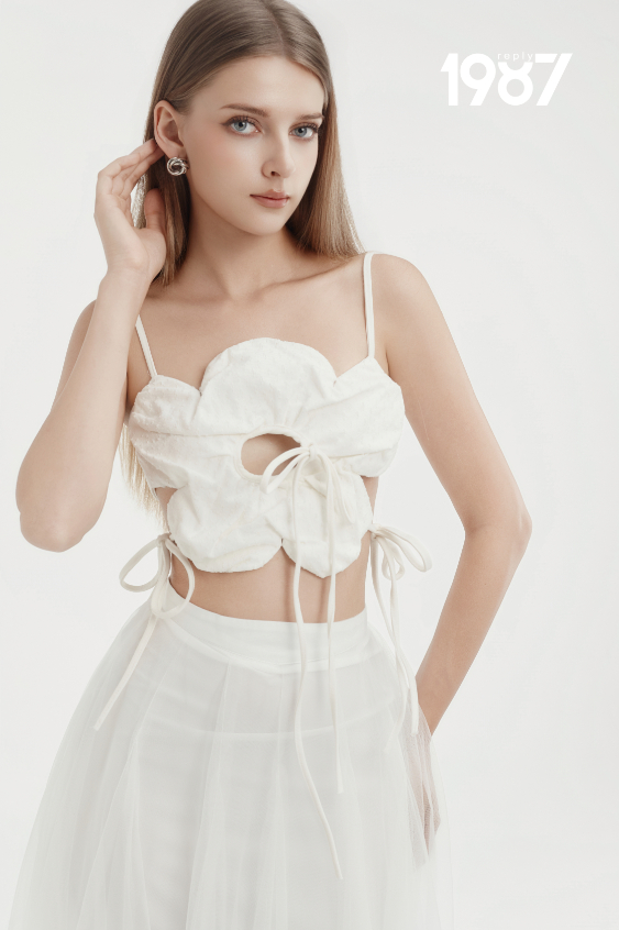 Áo 3D Blossom white