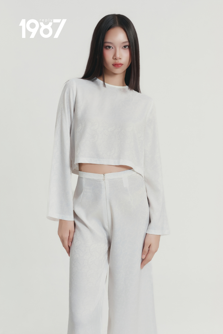 Áo Croptop tay loe - lụa