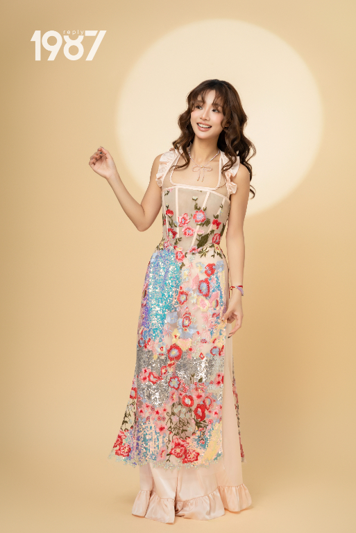 Áo dài Corset Sequin