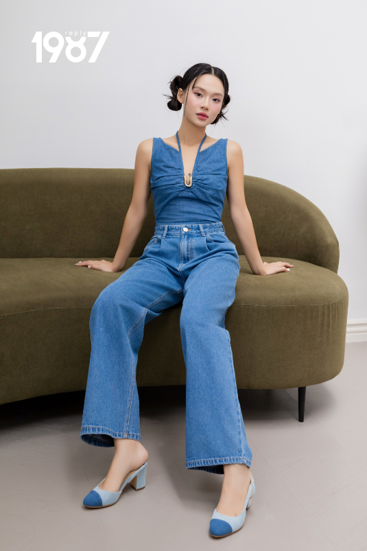 Quần Jean xếp ly